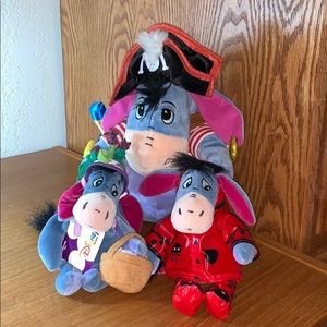 Disney Pirates Eeyore plush and 2 little bean bag